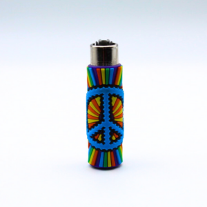 Mechero Clipper con funda de Silicona Peace